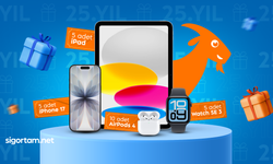 Sigortam.net’ten 25. Yıla Özel 25 Apple Ürünü Hediye