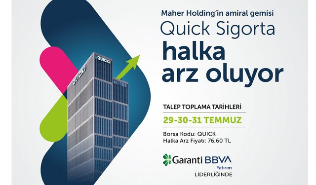 Quick Sigorta'nın halka arzında talep toplama başladı