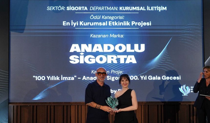 Anadolu Sigorta’nın “Yüzyıllık İmza” Gala Gecesi Business Honors Awards’ta ödül kazandı