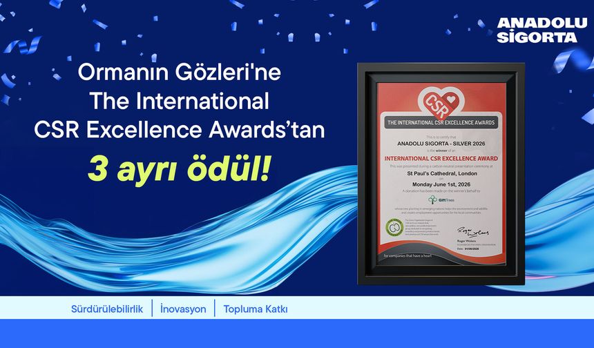 Anadolu Sigorta’nın “Ormanın Gözleri” projesine CSR Excellence Awards’tan üç ödül